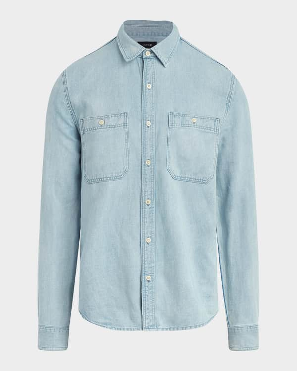 Saint Laurent press-stud denim shirt - Blue