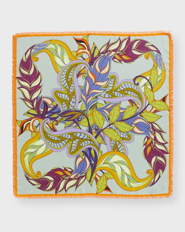 Franco Ferrari Fringe Shells Cashmere Scarf Neiman Marcus