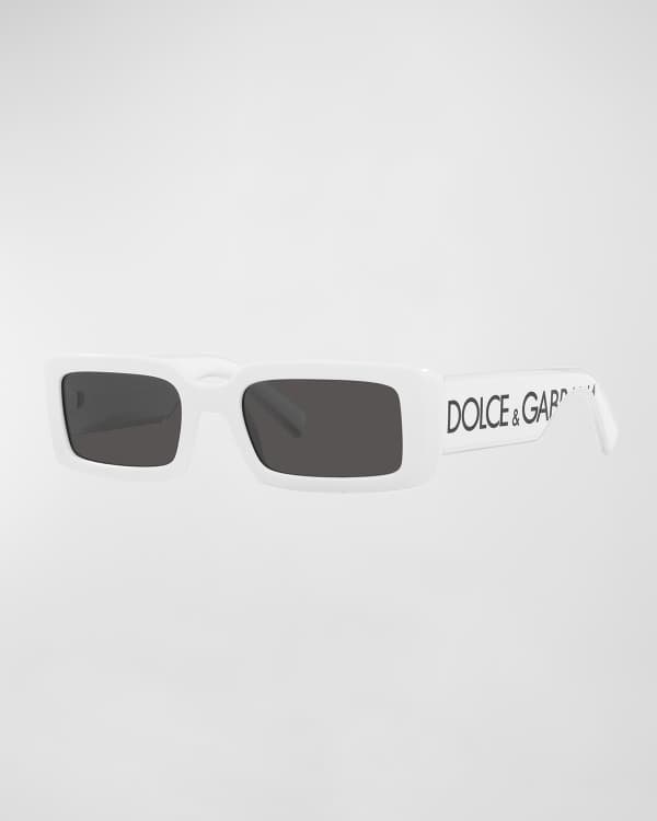 Dolce Gabbana Interlocking DG Logo Rectangle Acetate Sunglasses