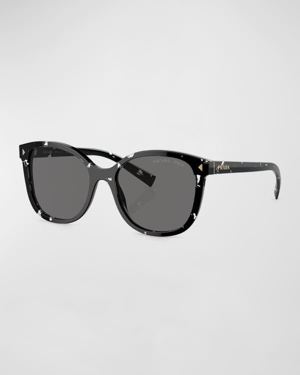 Prada Logo Acetate Rectangle Sunglasses | Neiman Marcus