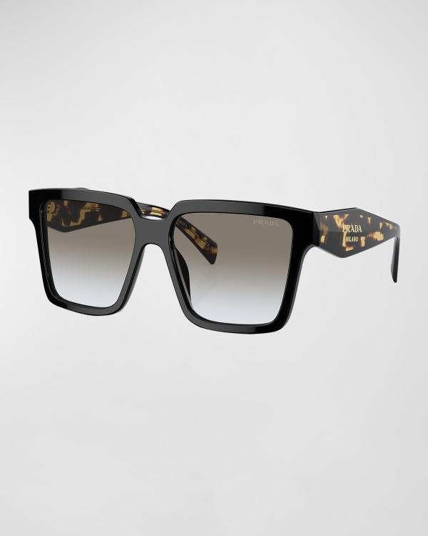 Prada Triangle Logo Round Metal Sunglasses | Neiman Marcus