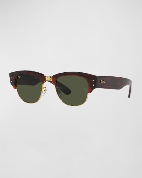 Ray Ban Round Ombre Mirrored Sunglasses Black Blue Neiman Marcus