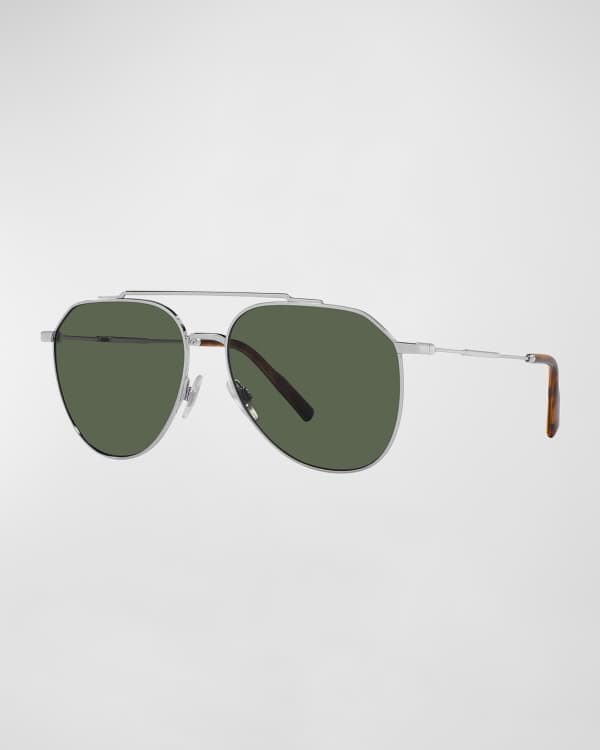 Vintage Frames Company Men's Gold-Plated Aviator Sunglasses | Neiman Marcus