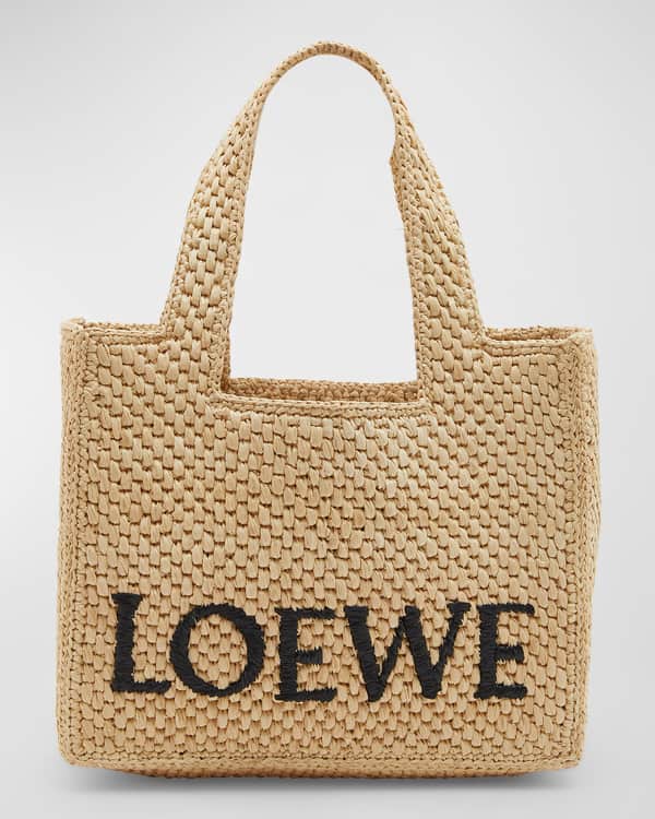 Loewe x Paula’s Ibiza Anagram Basket Palm Wax Tote Bag | Neiman Marcus