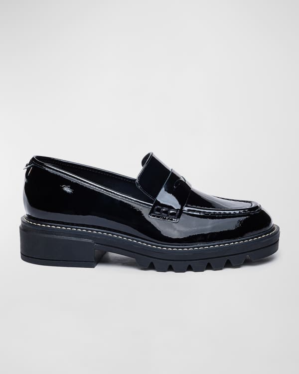 Aquatalia Stile Leather Penny Loafers | Neiman Marcus