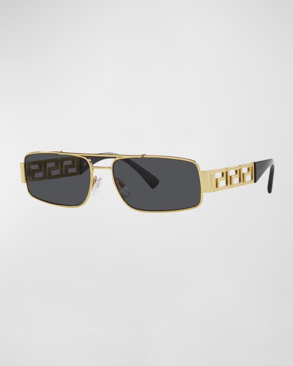 Versace Men's Greca Rectangle Sunglasses Neiman Marcus