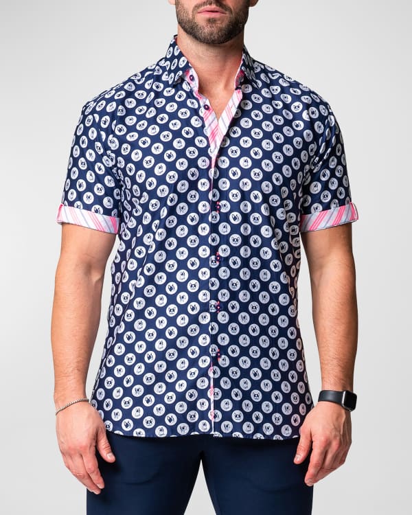Valentino Men s VLTN Times Short Sleeve Shirt Neiman Marcus