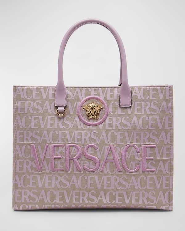 Versace V Logo Quilted Mini Bag Bianco