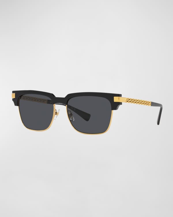 Versace Men's Greca Rectangle Sunglasses | Neiman Marcus