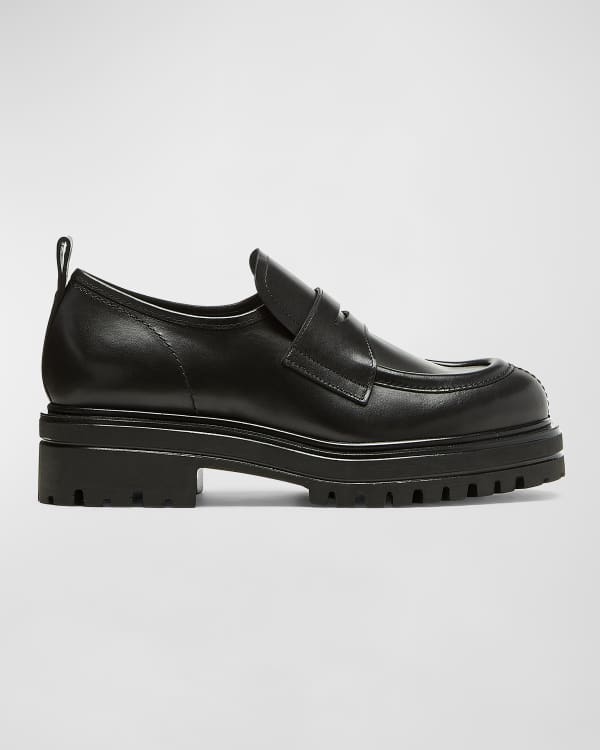 La Canadienne Celine Patent Chain Slip On Loafers Neiman Marcus