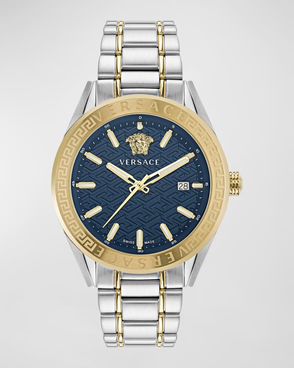 Versace 44mm Aiakos Men s Automatic Watch with Bracelet Blue Neiman Marcus