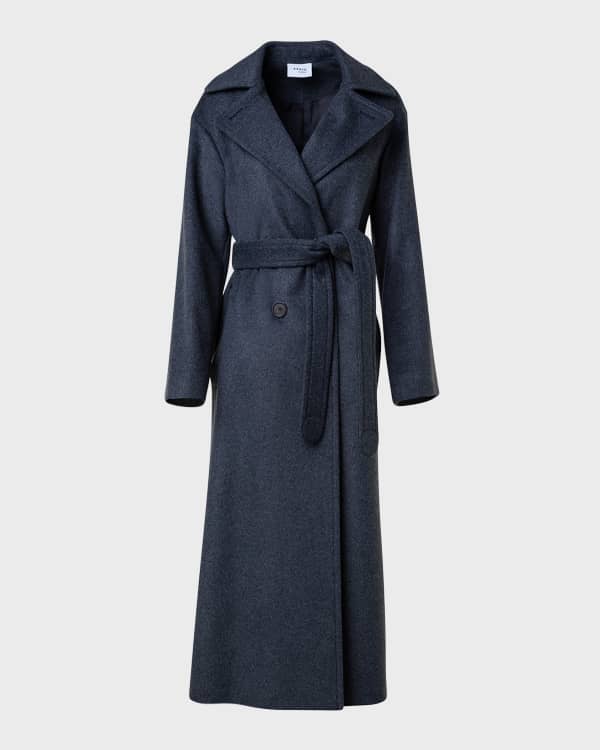 Kired long-sleeve cashmere trench coat - Grey