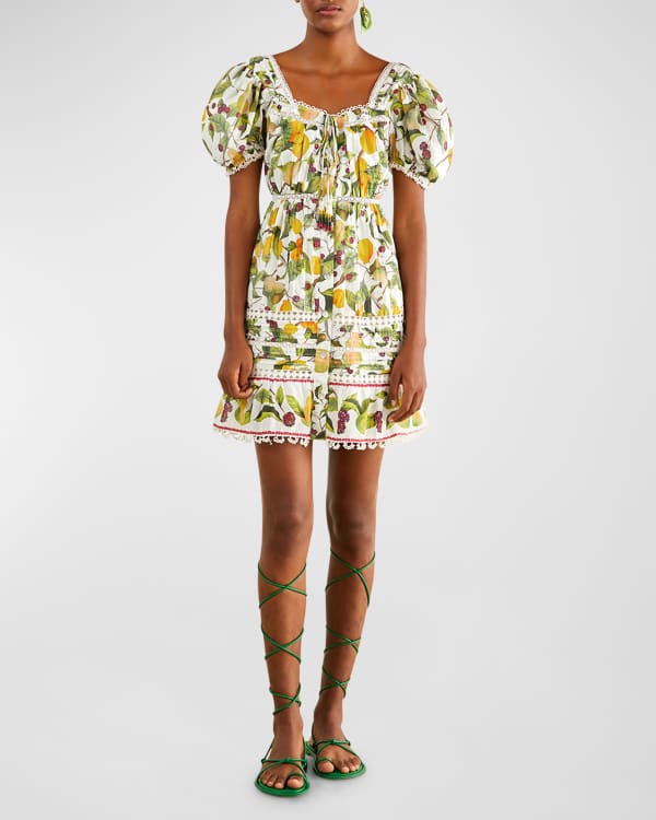 新品herlipto Embroidery Poplin Mini Dress