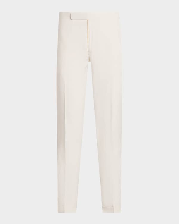 パンツ LE FLEUR x LACOSTE BEIGE PLEATED TROUSER Lacoste x le FLEUR Men's Pleated Trousers | Neiman Marcus