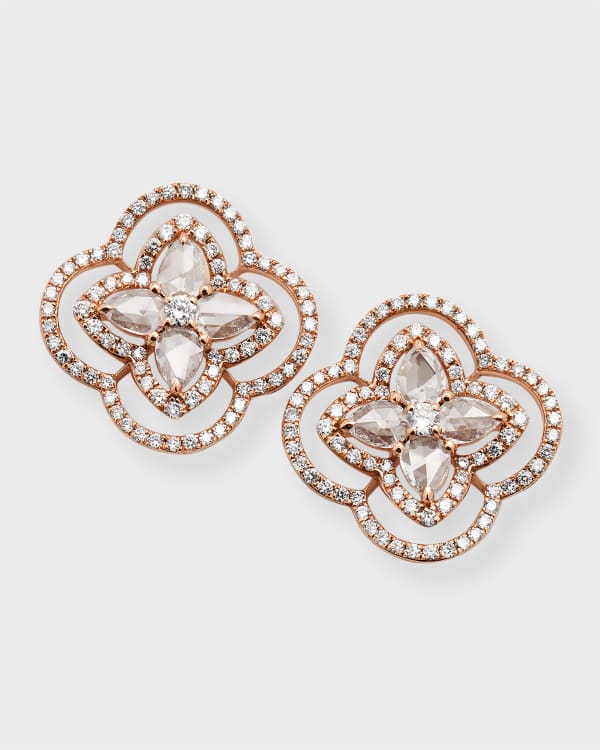 Chopard Happy Diamonds Icons 18K Rose Gold Stud Earrings | Neiman Marcus