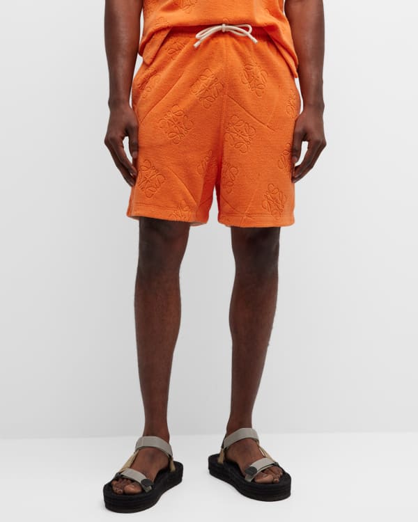 Louis Vuitton Orange Bandana Bleached Track Shorts