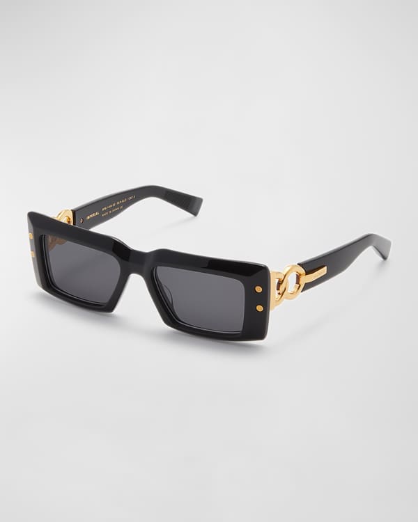 Bottega Veneta “Cyclone 11” Sunglasses in Neon