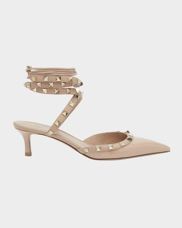 Valentino Garavani Rockstud Strass T-Strap Pumps | Neiman Marcus