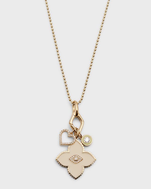 Alexis Bittar Navette Crystal Triangle Pendant Necklace Neiman