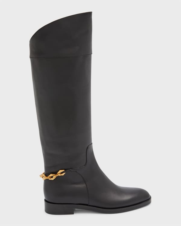 Chloe Mallo Tall Leather Boots | Neiman Marcus