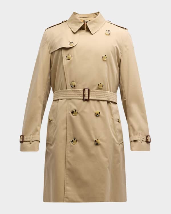 Burberry Britton Double Breasted Trenchcoat Honey Neiman Marcus