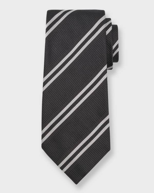 Burberry stripe check skinny tie outlet