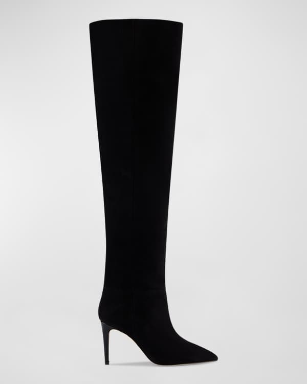 Paris Texas Croco Stiletto Knee Boots | Neiman Marcus