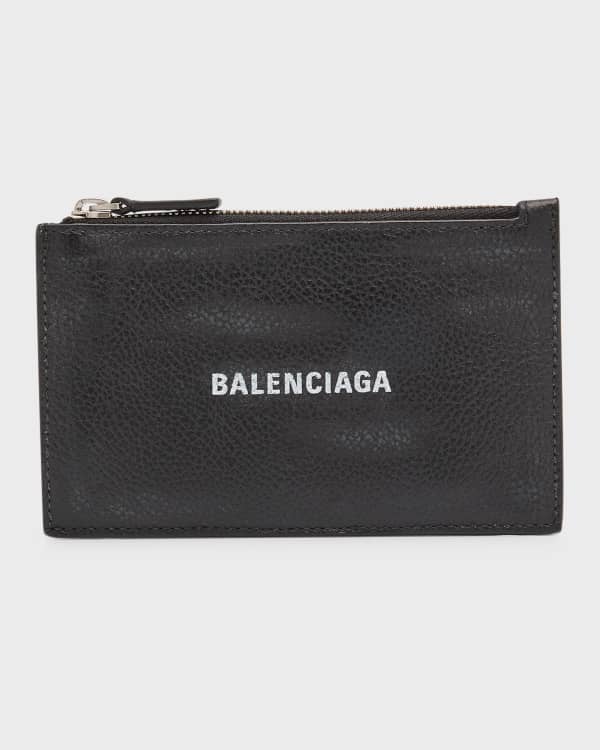 Saint laurent pebbled leather zip card case 2025