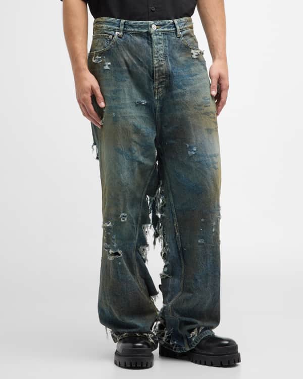 REPRESENT Men's Baggy Destroyed Jeans Neiman Marcus