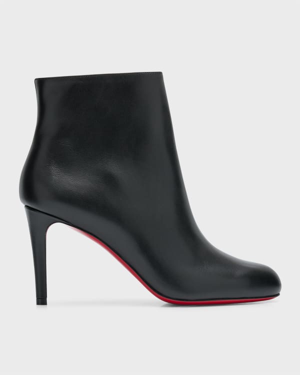 Astrilarge Red Sole Two-Tone Leather Booties
