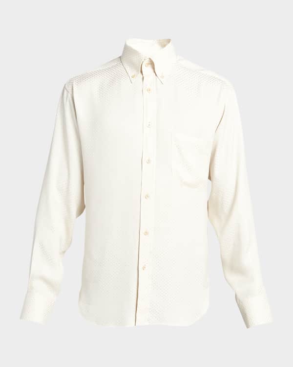 TOM FORD Men's Linen-Cotton Slim-Fit Sport Shirt | Neiman Marcus