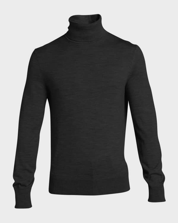 Kiton Men's Cashmere-Silk Turtleneck Sweater | Neiman Marcus