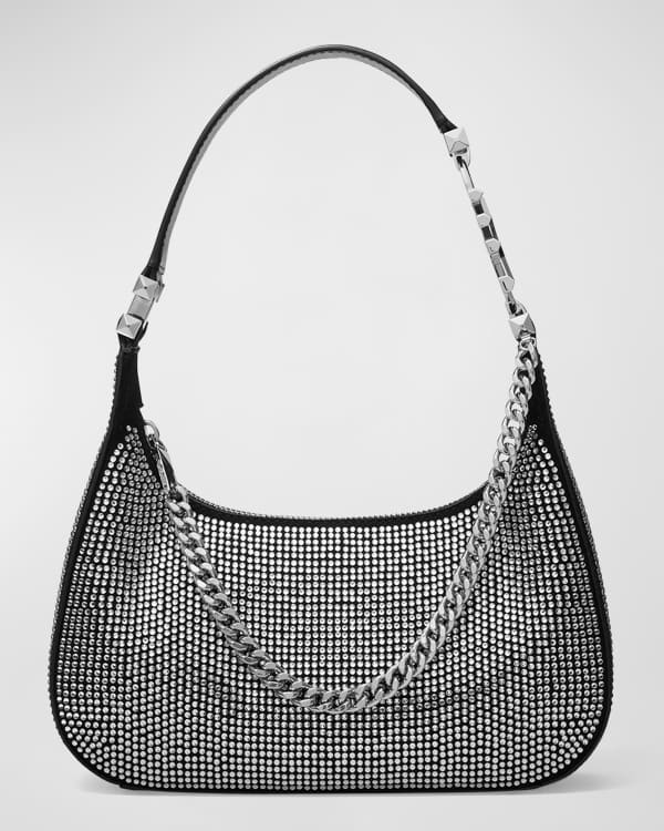 Piper Small Metallic Snake Embossed Leather Shoulder Bag