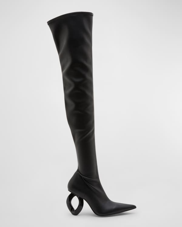 Gianvito Rossi Hiroko Stretch Over-The-Knee Split Boots | Neiman Marcus