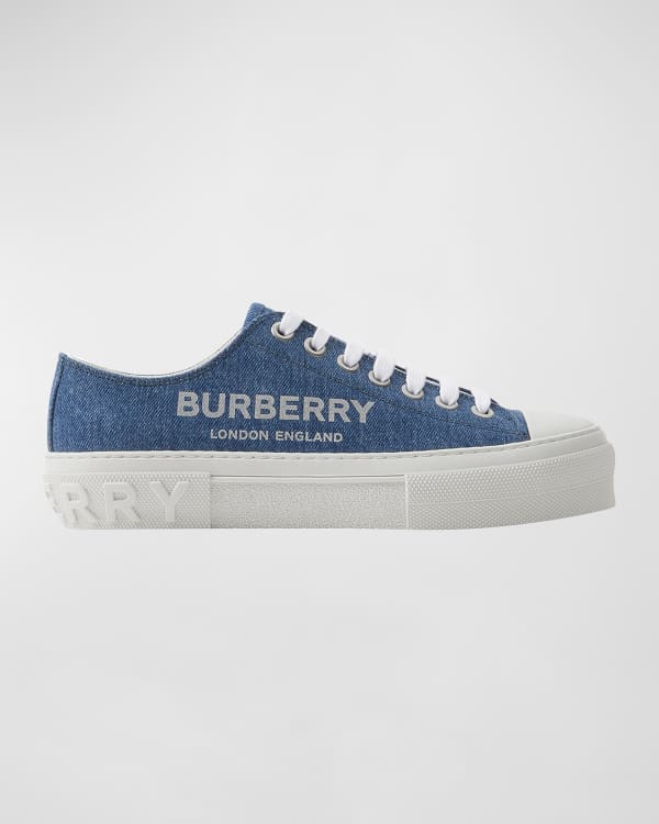 Burberry Monogram Denim Blue Low Top Sneakers - Sneak in Peace