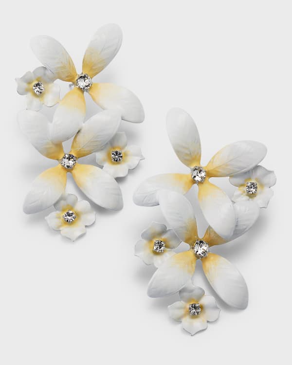 Jennifer Behr Oliviana Floral Mother of Pearl Earrings | Neiman Marcus