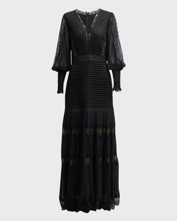 Tadashi shoji hotsell burnout lace gown