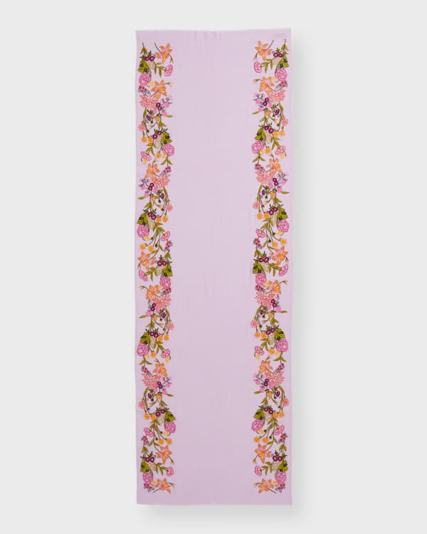 Janavi India Pastel Shells Pearly Wool Scarf Neiman Marcus