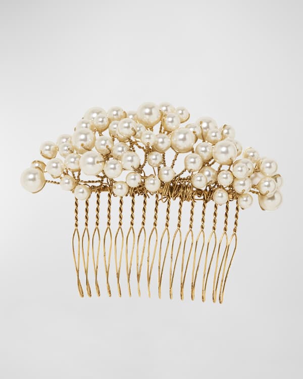 Jennifer Behr Zoe Pearly Crystal Bobby Pins, Set of 2 | Neiman Marcus