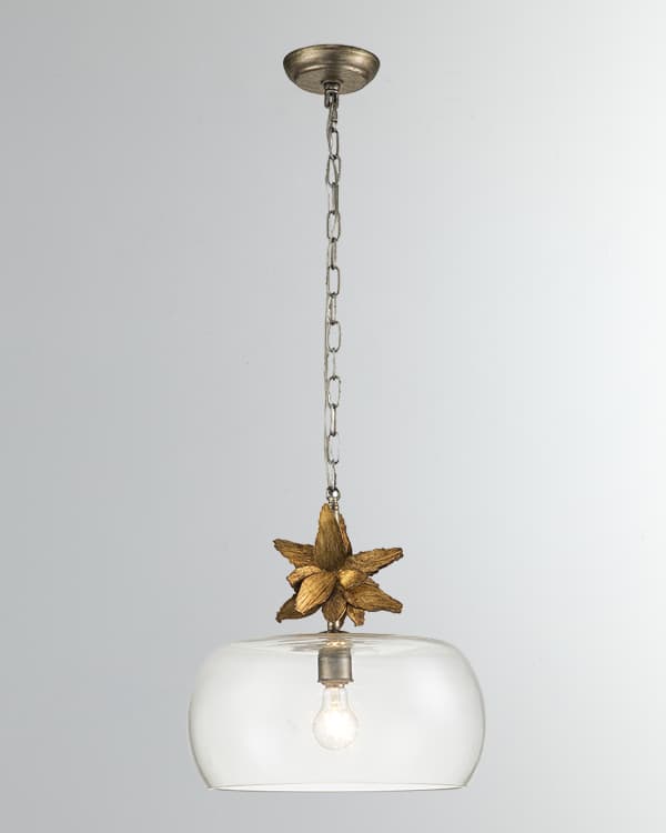 Tableau Small Pendant in Antique Burnished Brass by Kelly