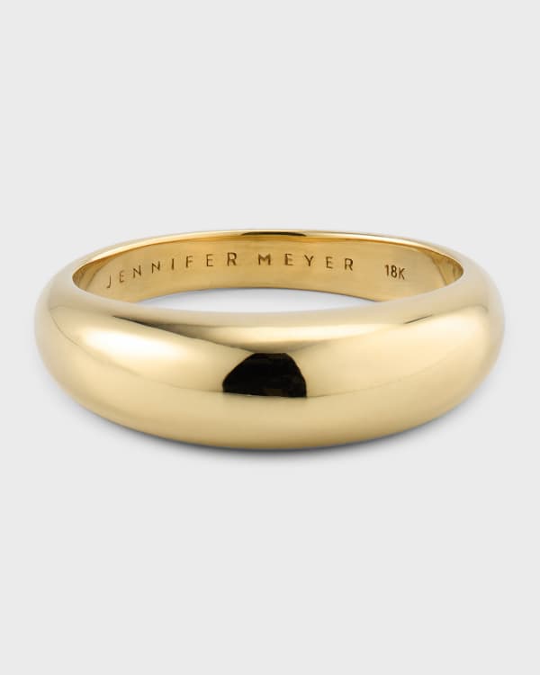 Jennifer Meyer Yellow Gold Wide Ellen Band Ring with Heart Cut Out
