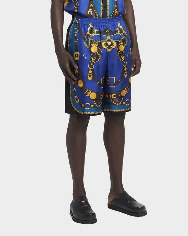 Versace Men's Royal Rebellion Silk Shorts | Neiman Marcus