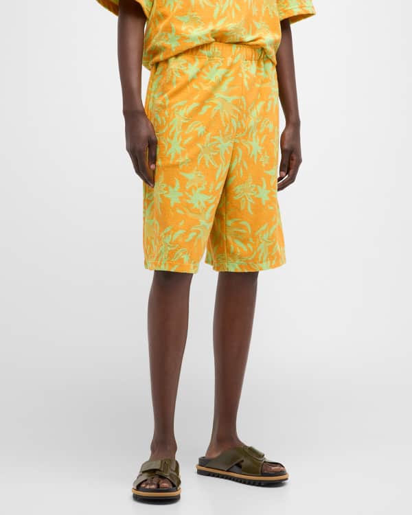 Mens yellow crochet shorts hotsell