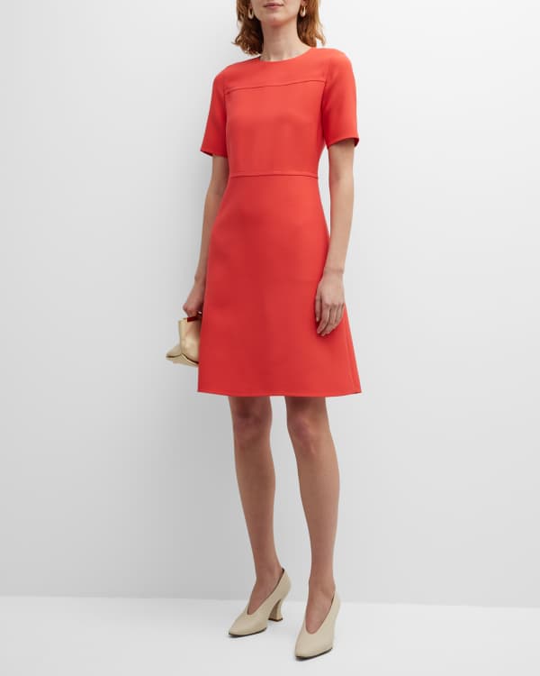 Joie Celedonia Round Neck Fit and Flare Lace Guipure Midi Dress