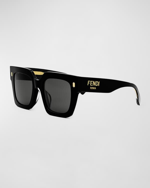 Fendi Round Acetate Sunglasses | Neiman Marcus