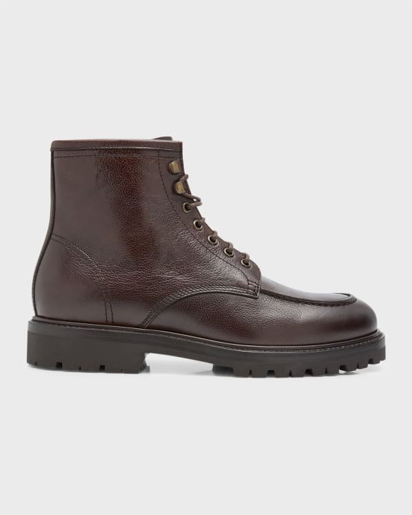 Shop Prada Leather & Rubber Weather Boot
