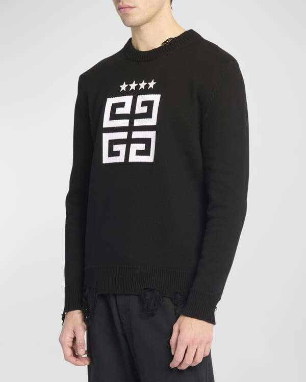 Givenchy Crew-Neck Star Sweatshirt, Gray | Neiman Marcus