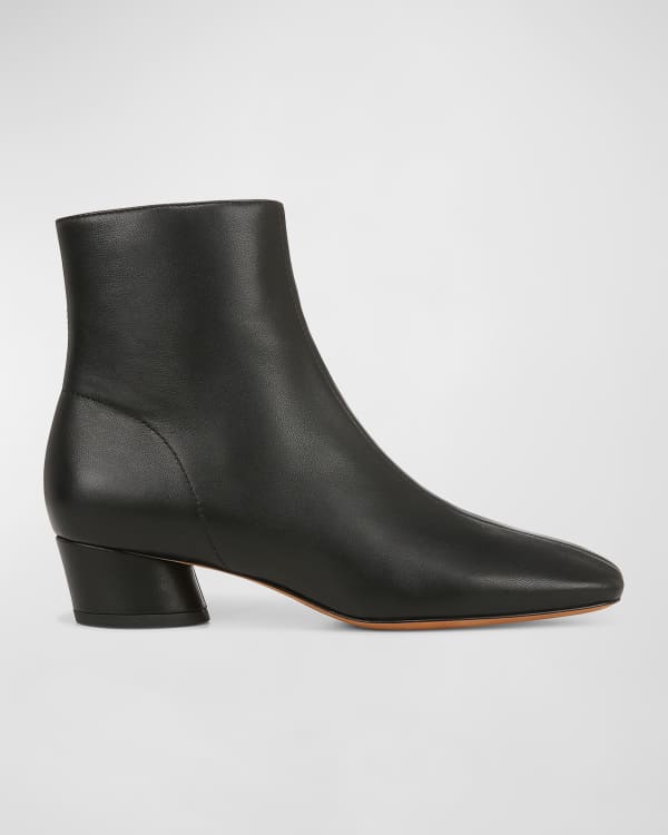 Vince Blakely Suede Block Heel Ankle Boot Black Neiman Marcus