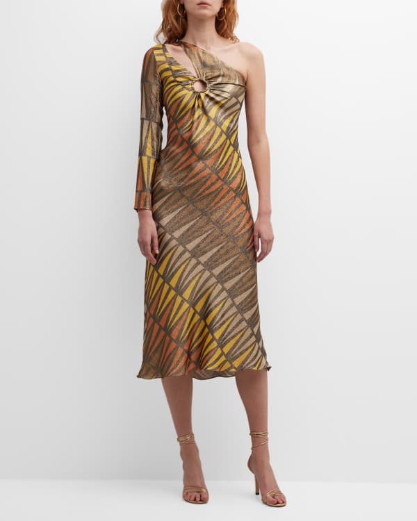 Versace Wrap-Front Jersey Midi Dress with Medusa Detail