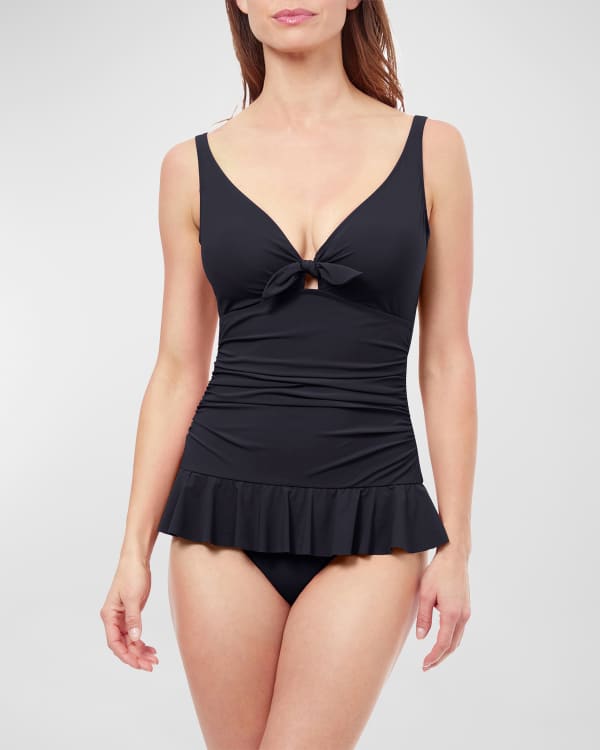 Versa Rib Cut Out Bandeau One-piece Swimsuit